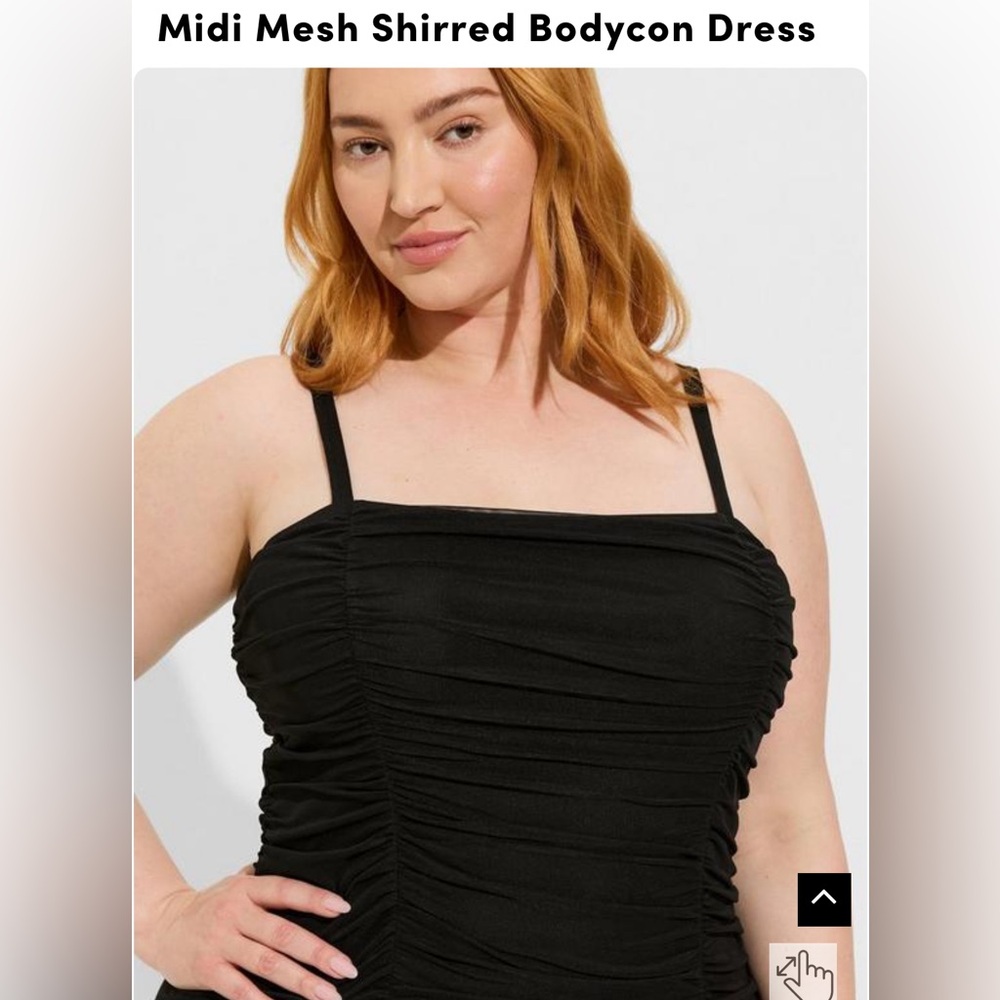 NWT Torrid Black Mesh Bodycon Dress size 3 - Picture 3 of 5